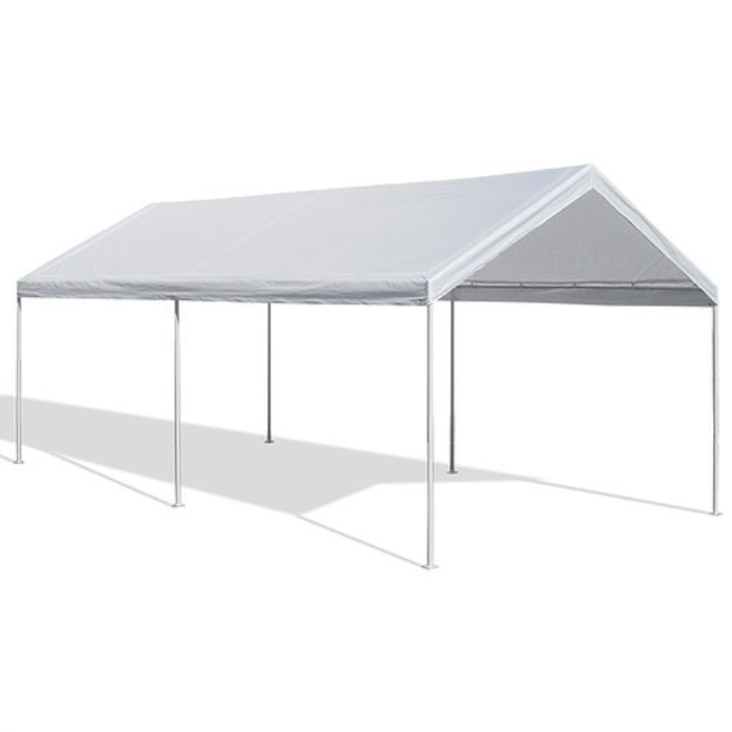 20x20 white party tent with string lights and dance floor Los Angeles