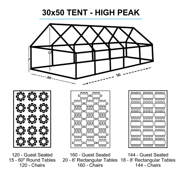 30x50 White Tent