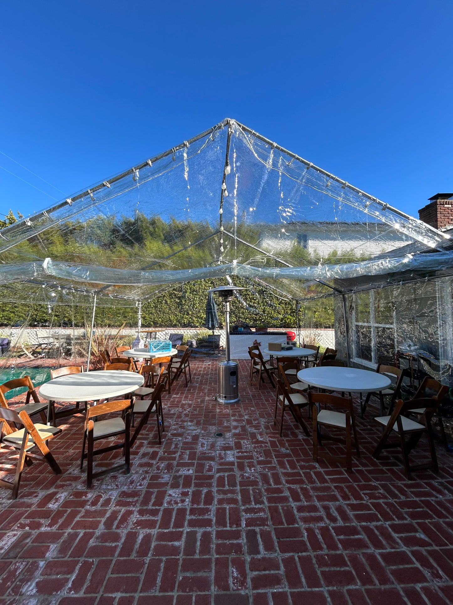 10x40 Clear Tent Rental Los Angeles | West Adams Event Rentals
