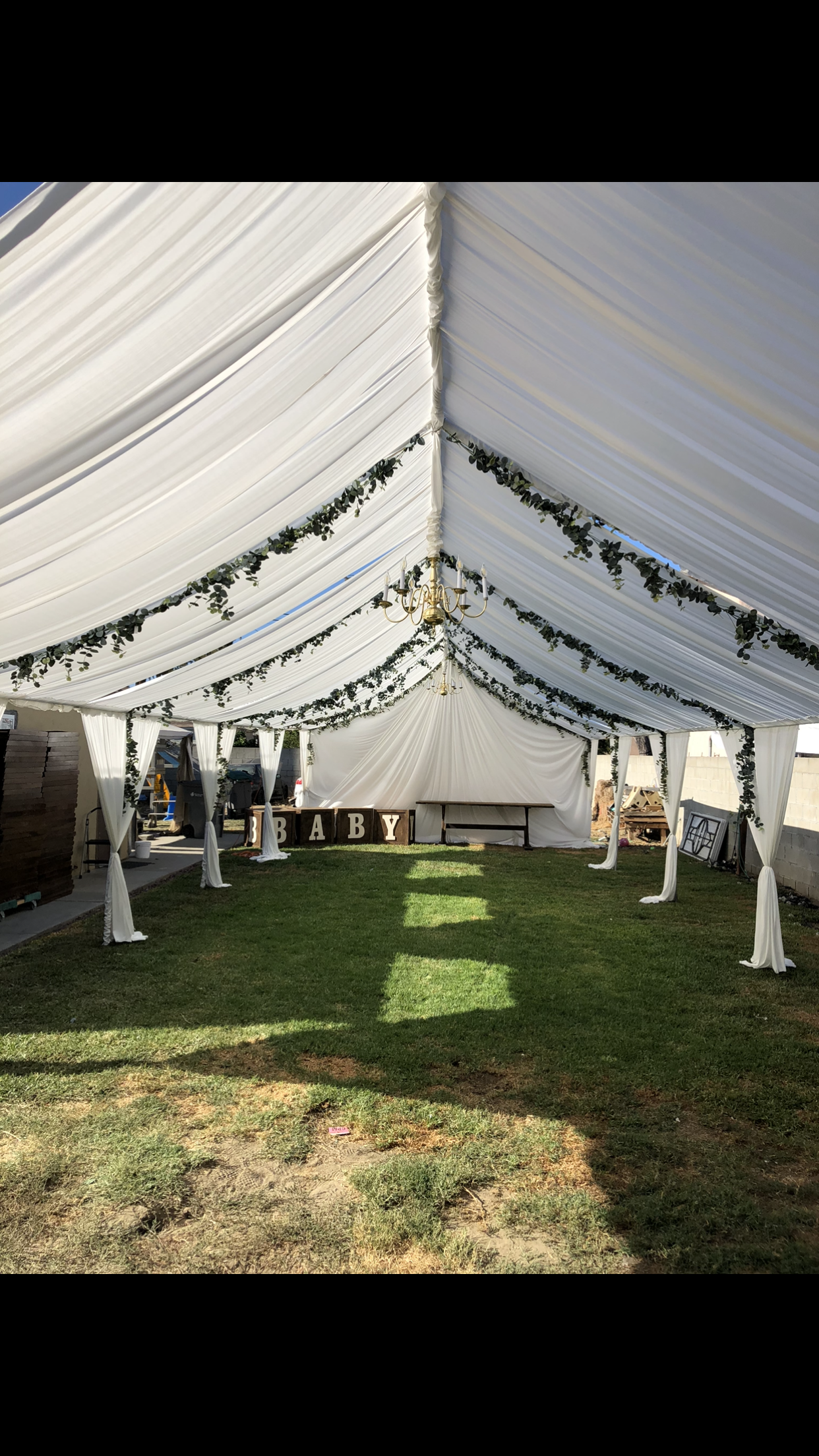 20x30 Tent and Drapery – West Adams Event Rentals