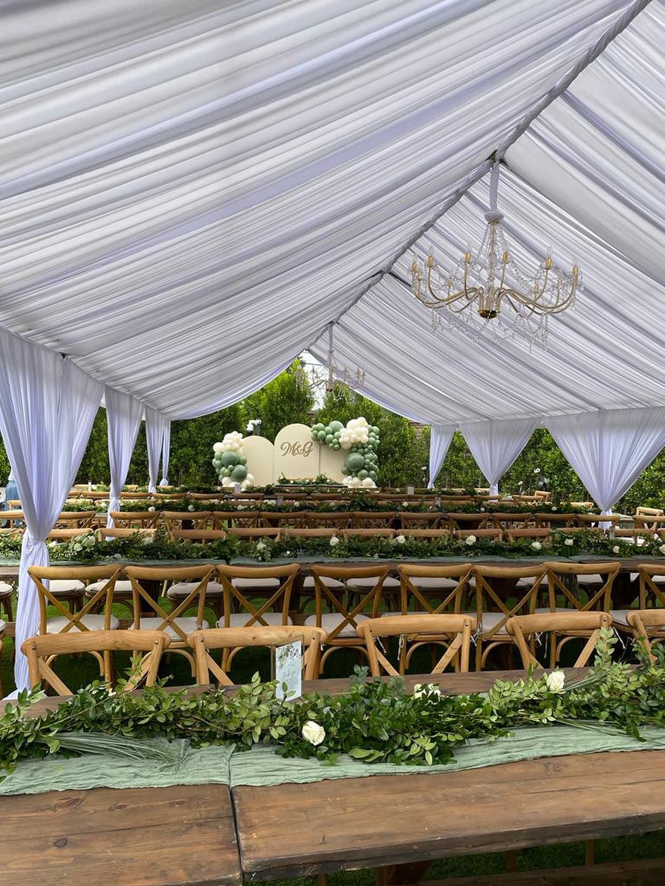 Natural Wood Cross Back Chair