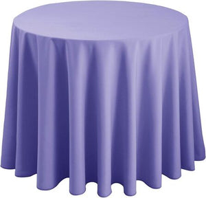 120” Lavender Polyester Round Tablecloth