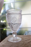 Clear Sunflower Embossed Goblet (set of 25)