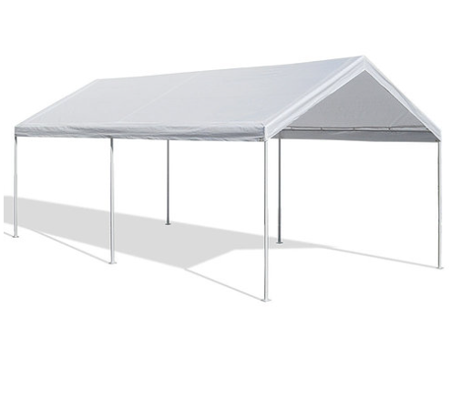 Professional 10x40 event canopy setup for narrow backyard in Culver City