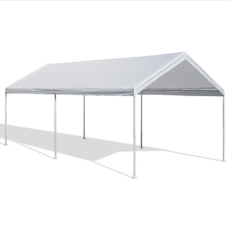 Large 10x50 event canopy setup for long driveway in Santa Monica