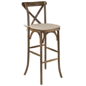 Cross back barstool