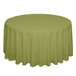 120” Olive Green Polyester Round Tablecloth