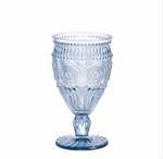 Blue Sunflower Embossed Goblet ( case of 25 )