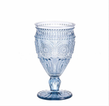 Blue Sunflower Embossed Goblet ( case of 25 )