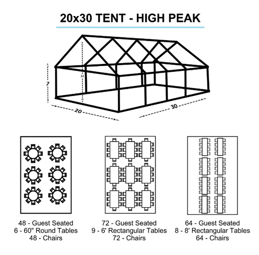 20x30 White Tent