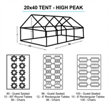20x40 White Tent