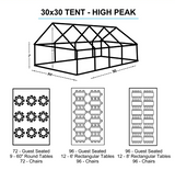 30x30 White Tent