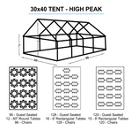 30x40 White Tent