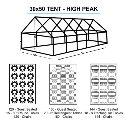 30x50 White Tent