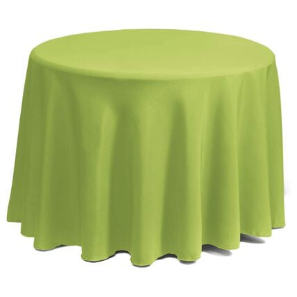 120” Lime Green Polyester Round Tablecloth