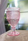 Pink Sunflower Embossed Goblet ( Case of 25)