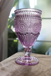 Lavender Sunflower Embossed Goblet ( set of 25)