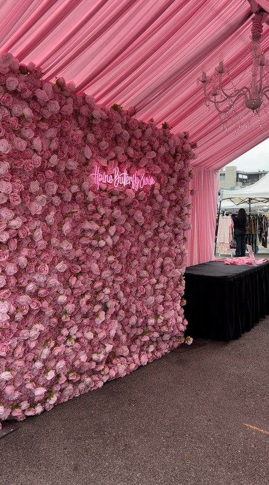 Flower Wall 8x8 - Pink & White