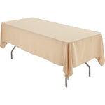 60x96” Champagne Polyester Rectangle Tablecloth