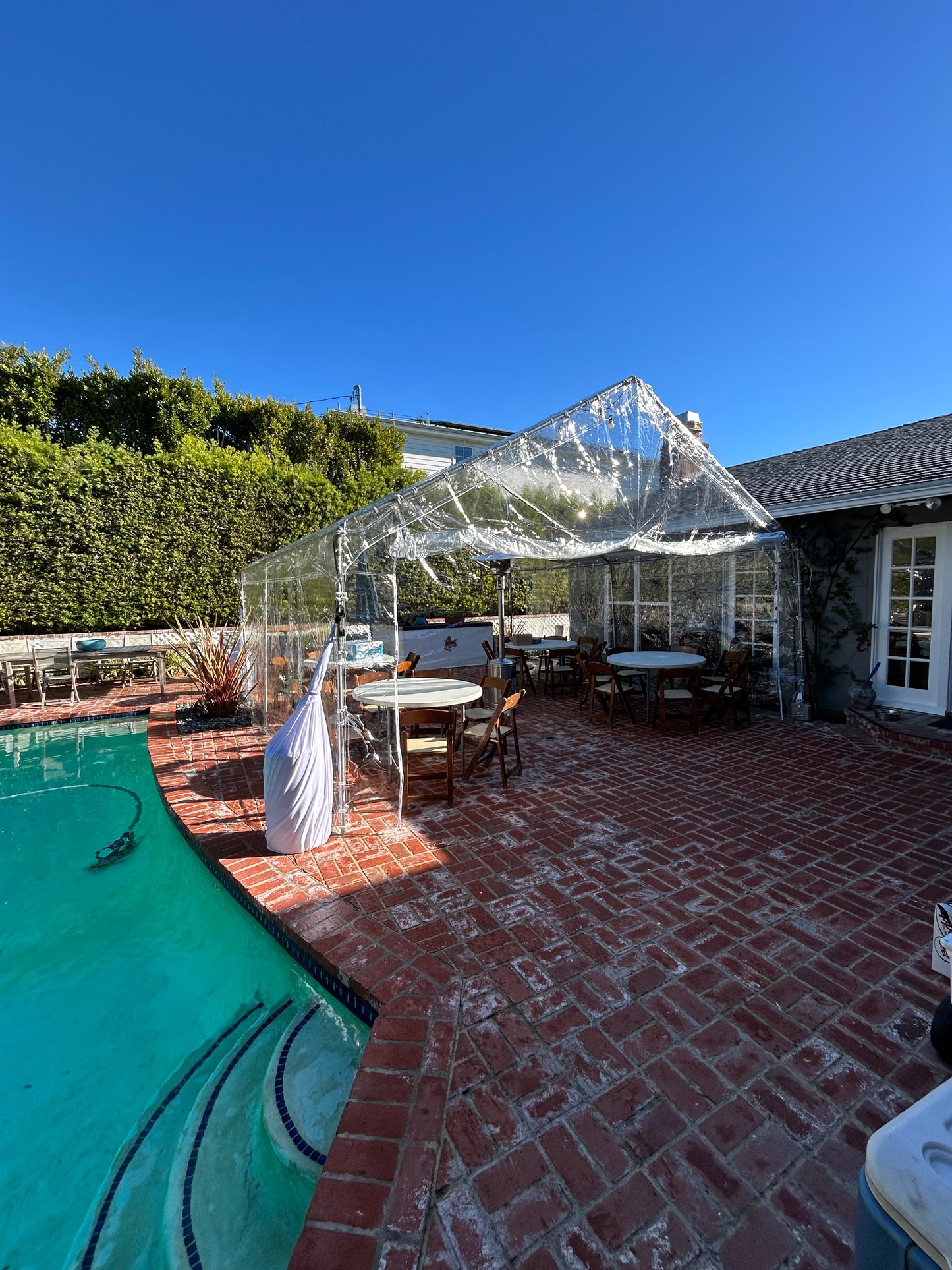 10x40 Clear Tent Rental Los Angeles | West Adams Event Rentals