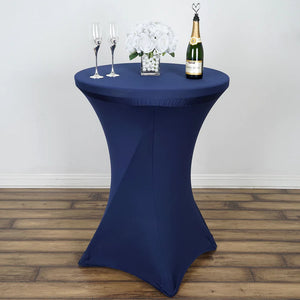 Navy Blue Cocktail Spandex Table Cover- 30” cocktail table