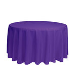 120” Purple Polyester Round Tablecloth