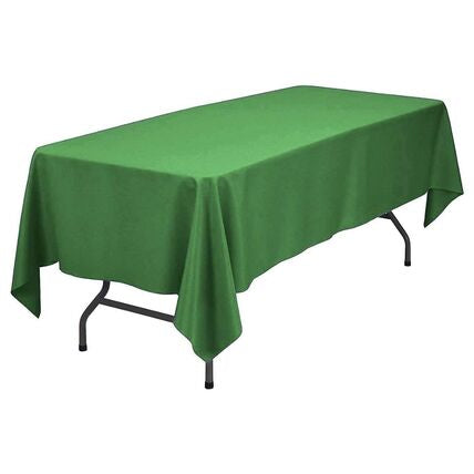 60x96” Green Polyester Rectangle Tablecloth