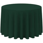 120” Hunter Green Polyester Round Tablecloth