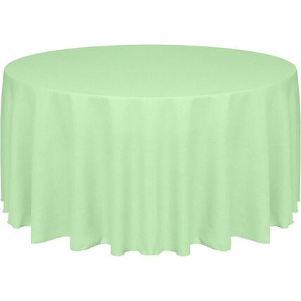 120” Mint Green Polyester Round Tablecloth