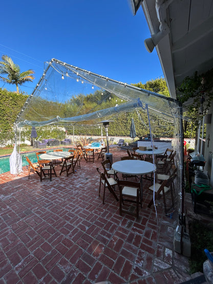 10x30 Clear Tent Rental Los Angeles | West Adams Event Rentals
