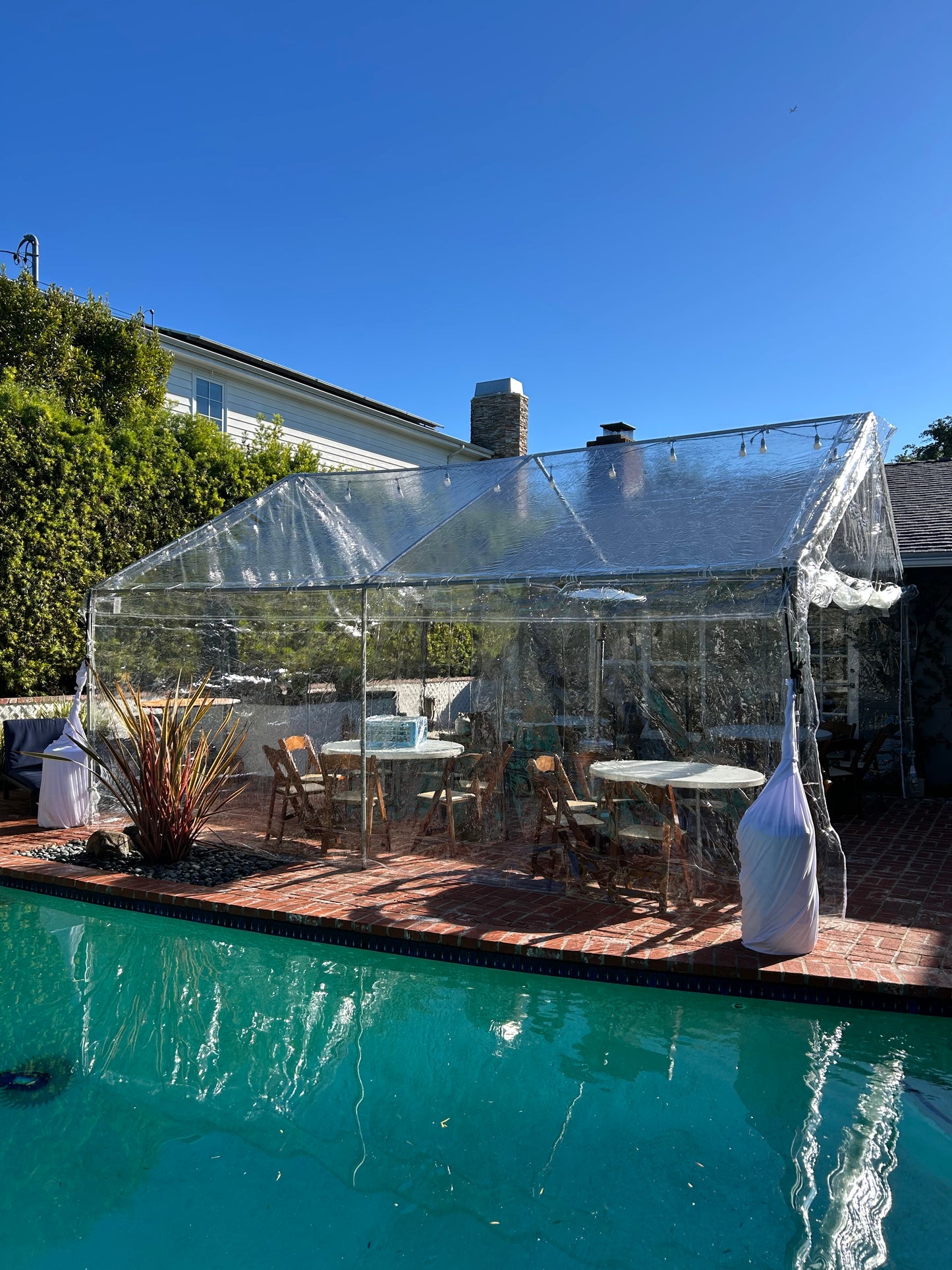 10x40 Clear Tent Rental Los Angeles | West Adams Event Rentals