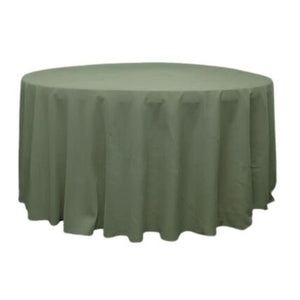 120” Sage Green Polyester Round Tablecloth