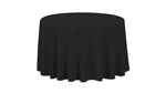 120” Black Polyester Round Tablecloth