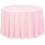 120” Light Pink Polyester Round Tablecloth