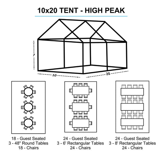 10x20 White Tent