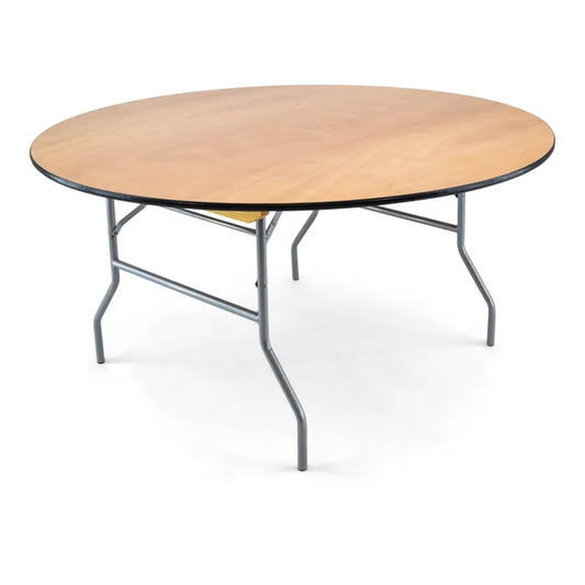 60” Round Wood table Rental