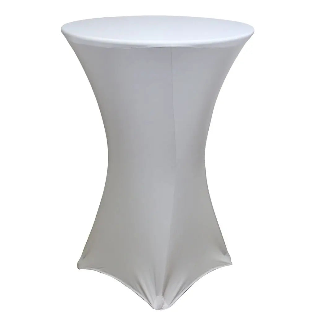 White Cocktail Spandex Table Cloth- 30” table