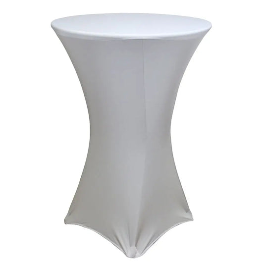 White Cocktail Spandex Table Cloth- 30” table