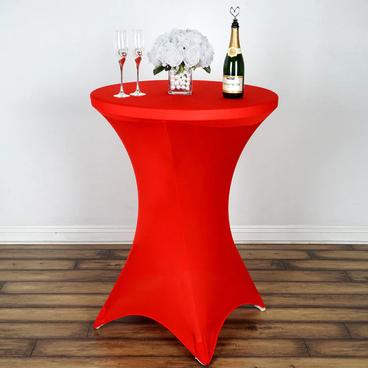 Red Cocktail Spandex Table Cloth- 30” Cocktail table