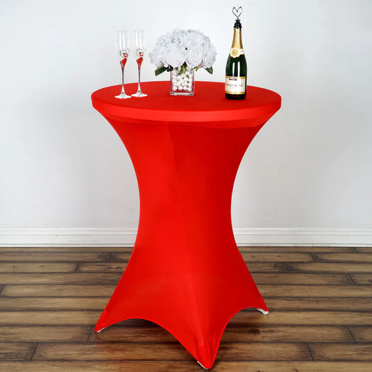 Red Cocktail Spandex Table Cloth- 30” Cocktail table