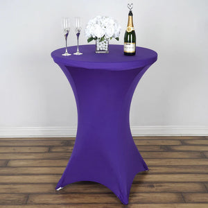 Purple Cocktail Spandex Table Cover-30” cocktail table