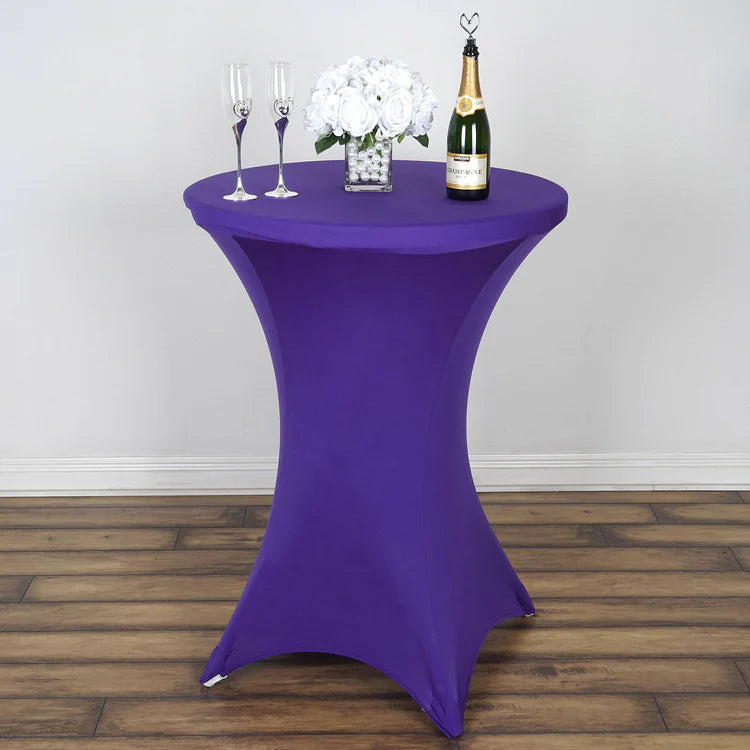 Purple Cocktail Spandex Table Cloth-30” cocktail table