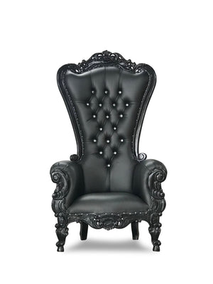High Back Throne Chair - Black