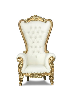 High Back Throne Chair - Gold