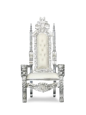 King Throne Chair - Silver