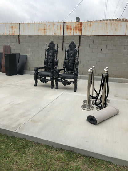 King Throne Chair- Black