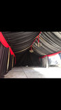 10x40 tent and drapery