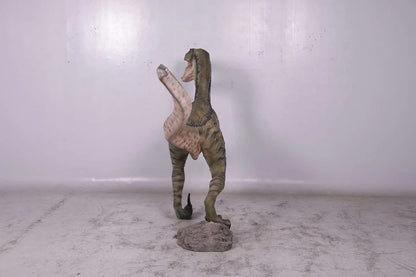 Green Velociraptor Dinosaur Statue