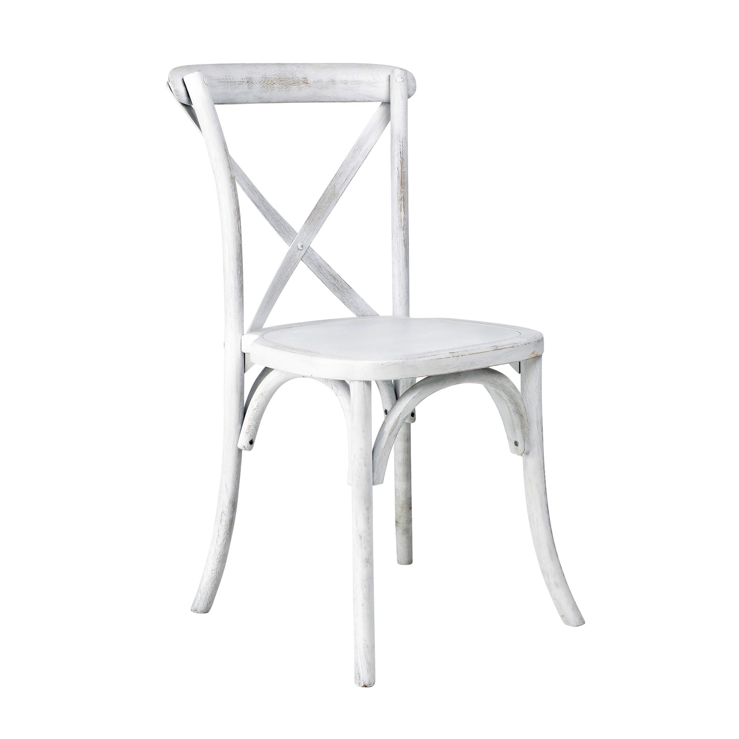 White Wash Cross Back Chair