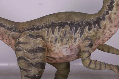 Green Velociraptor Dinosaur Statue